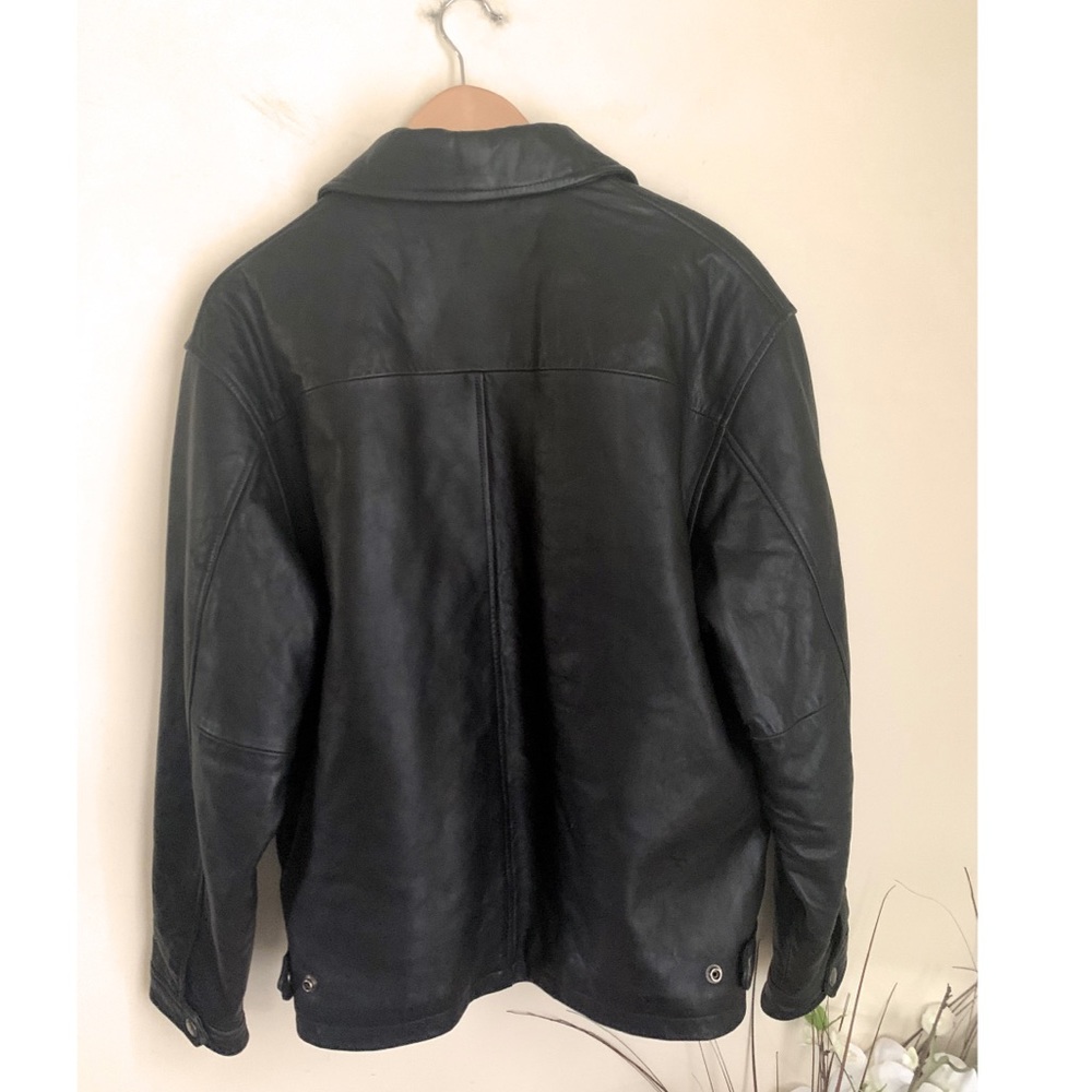 Coach black leather bomber biker moto jacket - Picture 4 of 7
